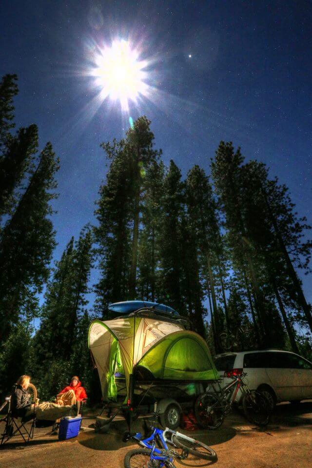 Camper with Sun Solar Powered Camping