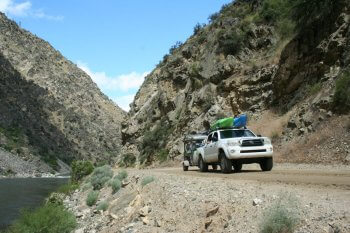 Compact Utility Trailer on Rough Road
