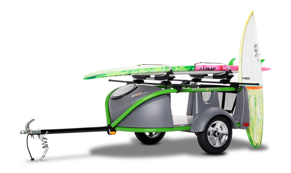 Pull Behind Surfboard Trailer