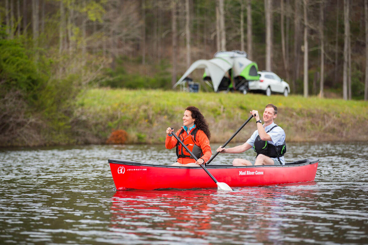 canoeing with camper