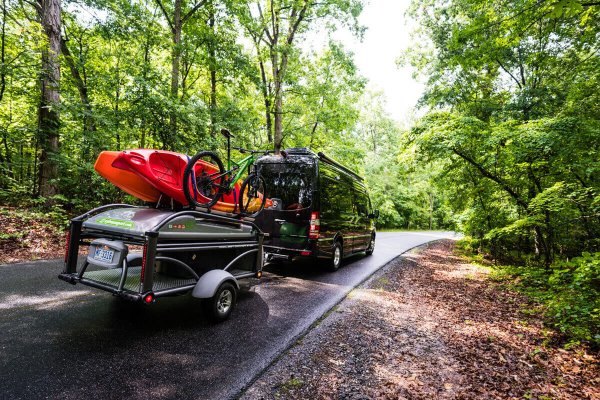 pull behind trailer with outdoor gear