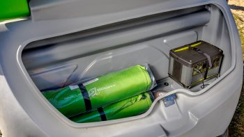 solar battery located inside Go camper storage