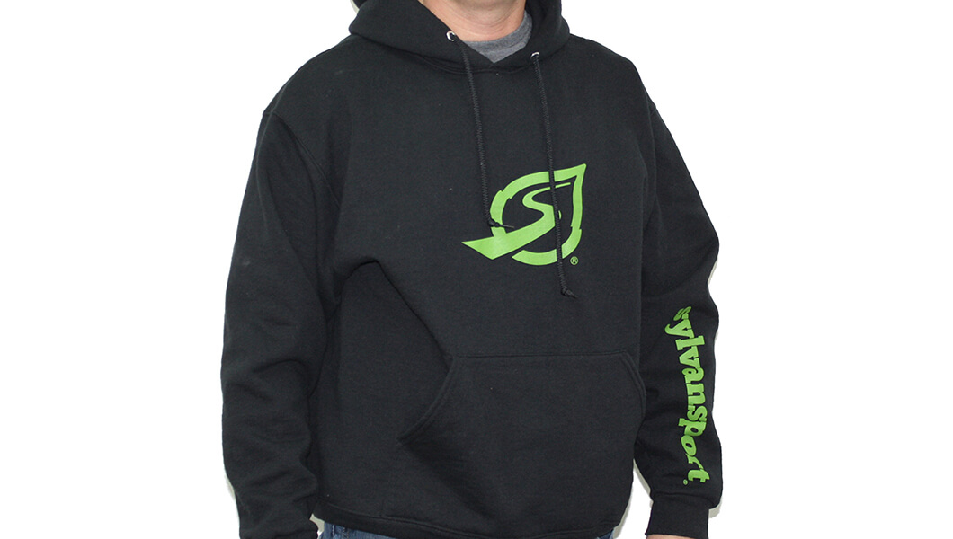 SylvanSport Black Hoody front view studio photo