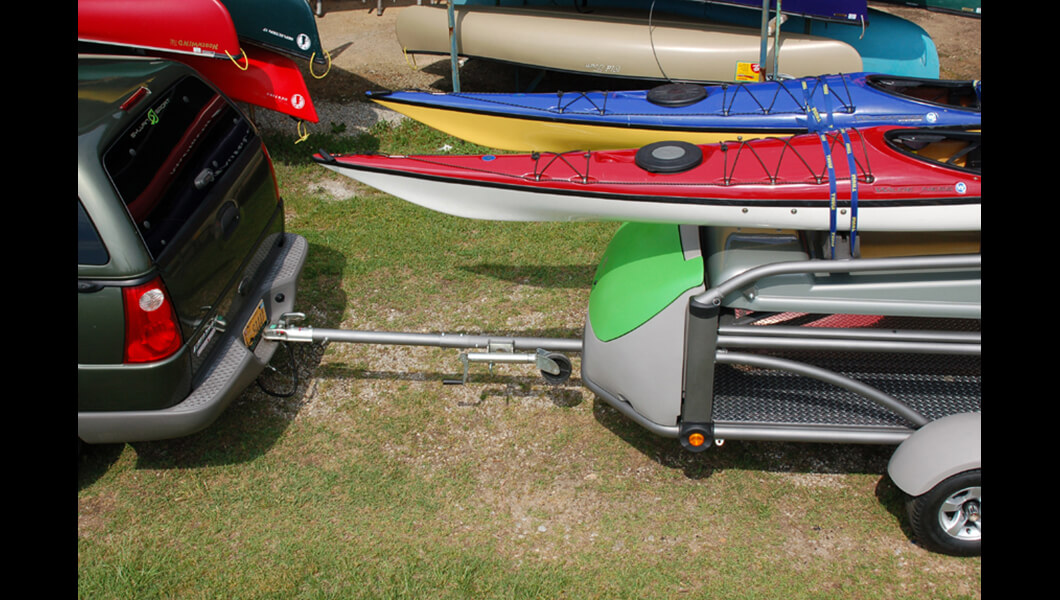 Tongue Extension with kayak on top GO side view
