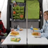 people eating inside GO Camper