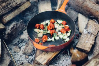 cooking using a campfire