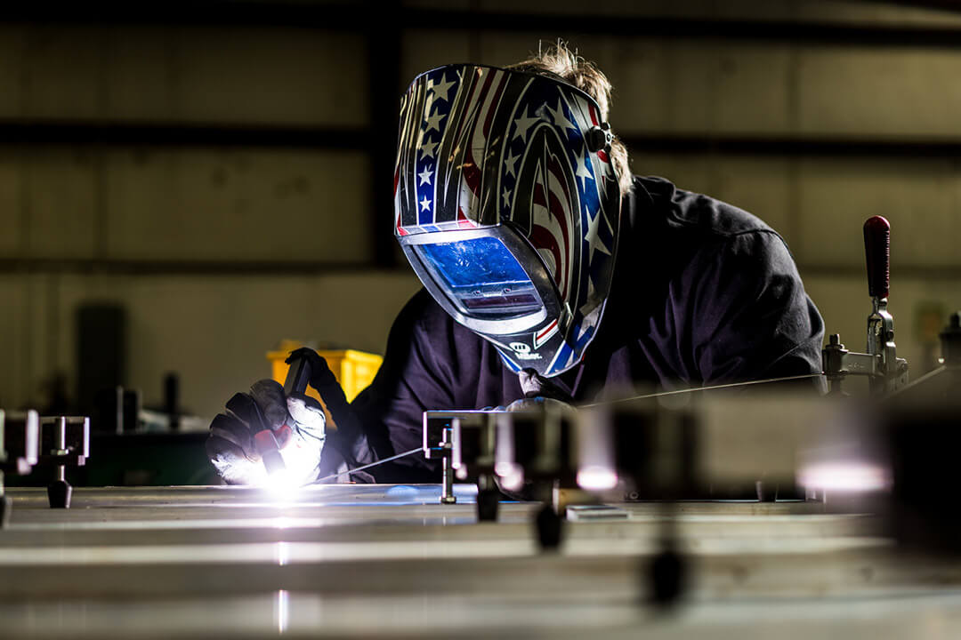 Men welding