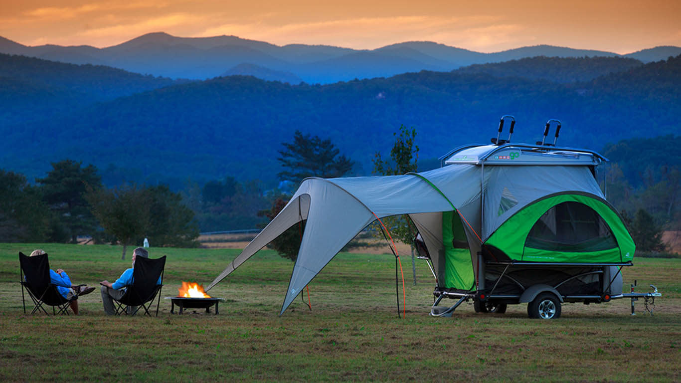 GO Camping trailer open