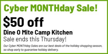 Coupon Cyber MONTHday Camp Kitchen