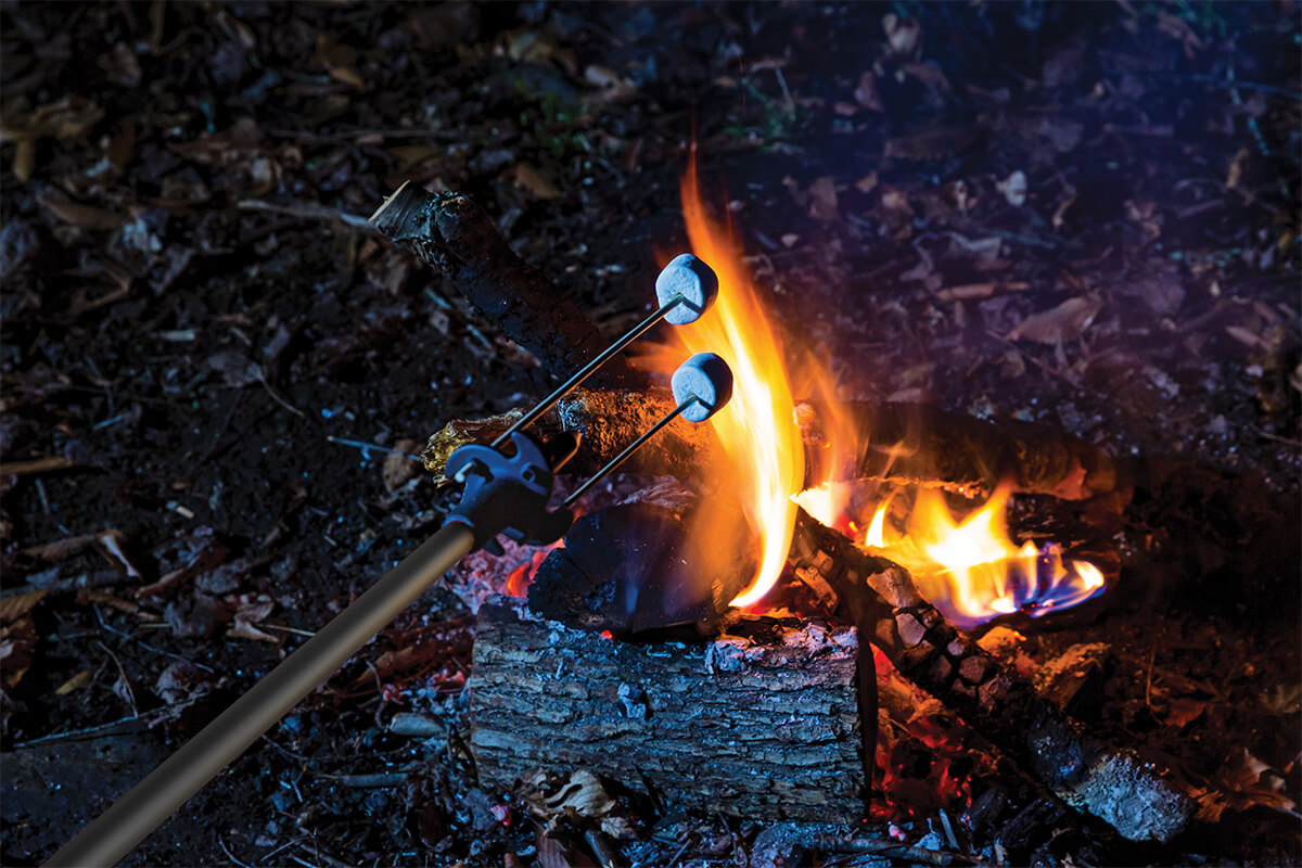 WayLight Campfire basket slots for marshmallow roasting