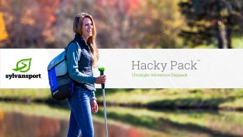 woman with Hacky Pack side view