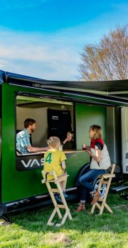 Family interacting with each other inside VAST