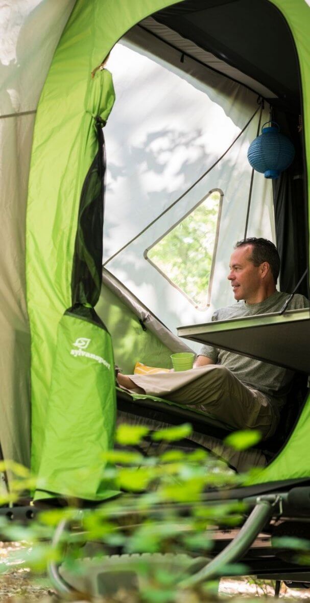 men sitting in GO Camper