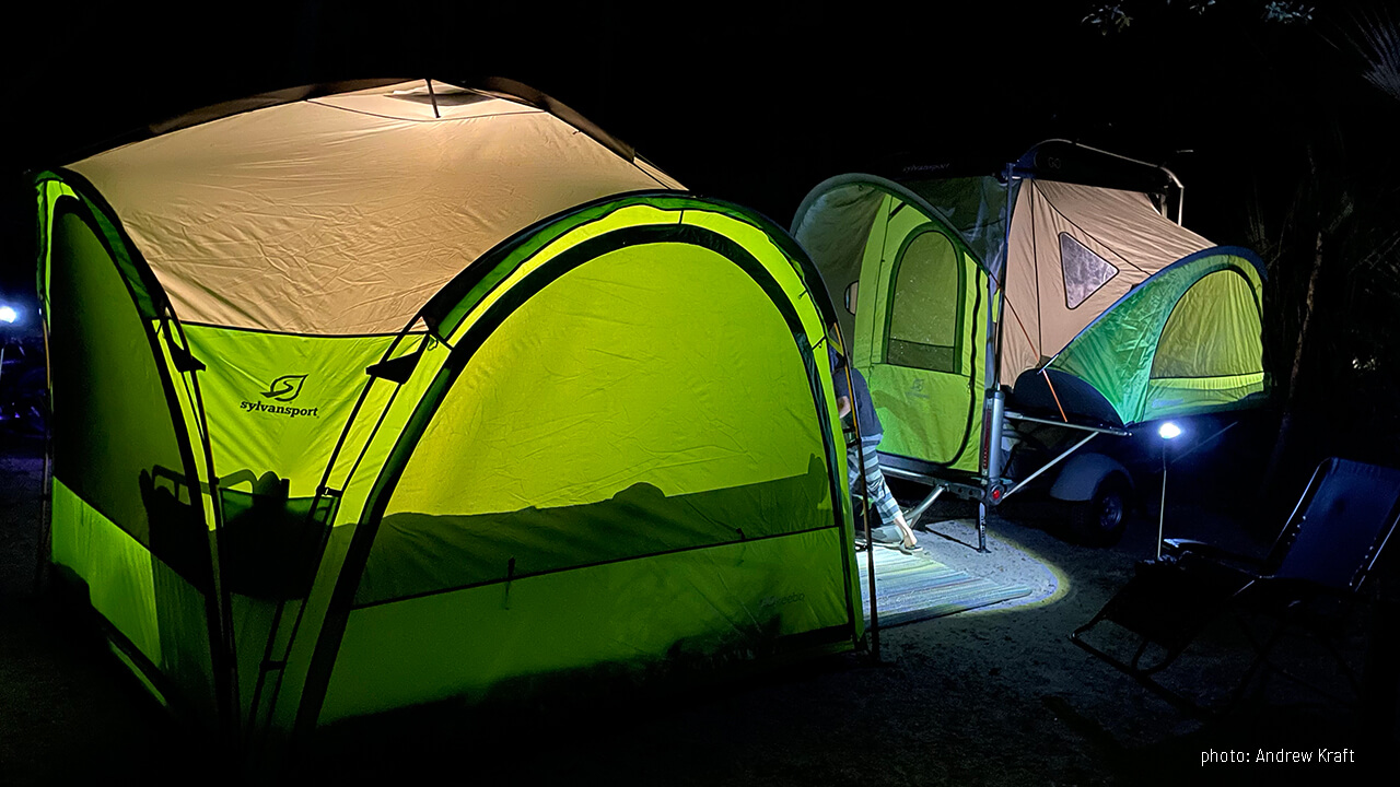 Campsite during night GO AND GOzeebo open