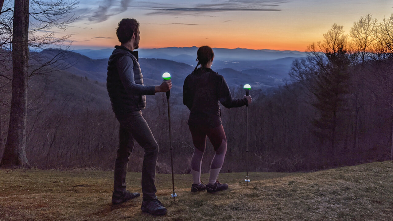 people hiking using Waylight hiking pole