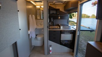 bathroom and kitchen set up VAST side open
