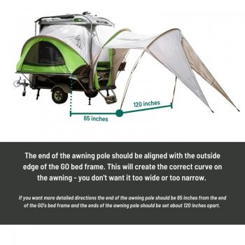 Awning open with Go Camping Trailer