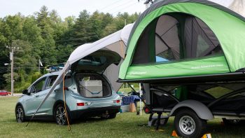 Fuel efficiency Chevy Bolt EV GO trailer open