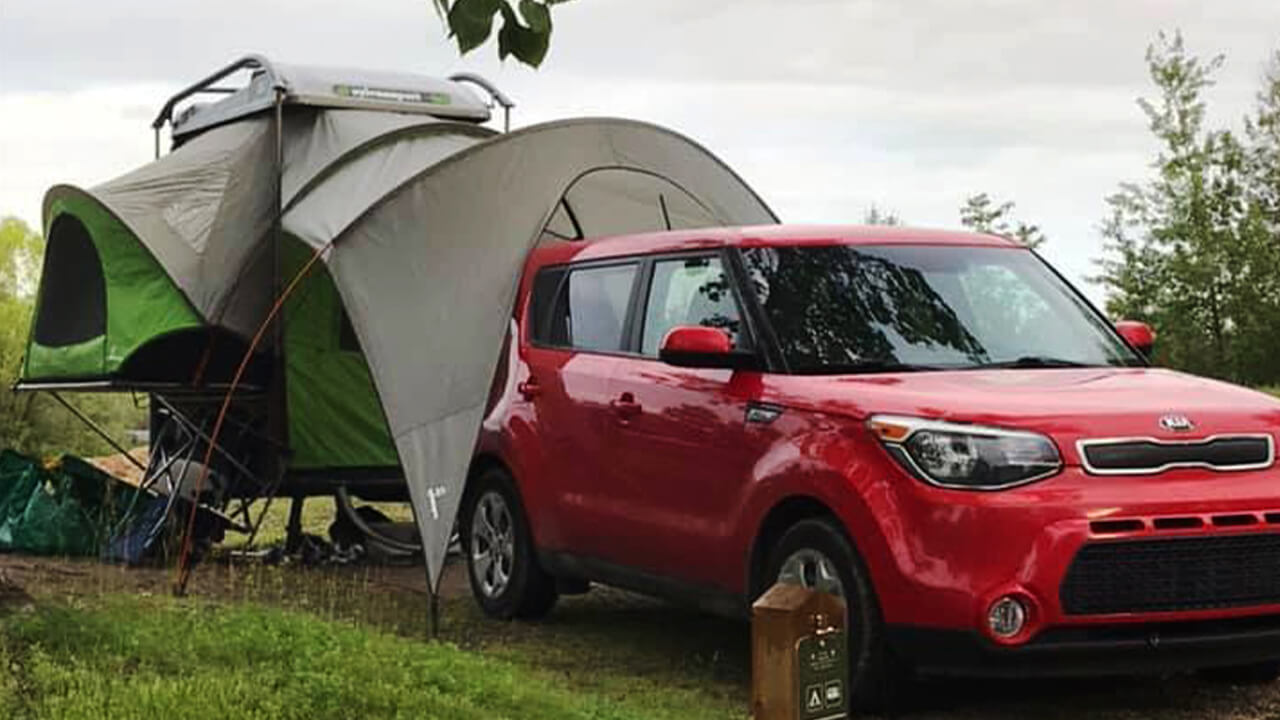 Fuel efficiency KIA Soul GO trailer open