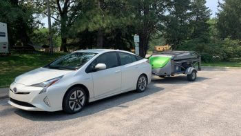 Fuel efficiency Toyota Prius GO trailer