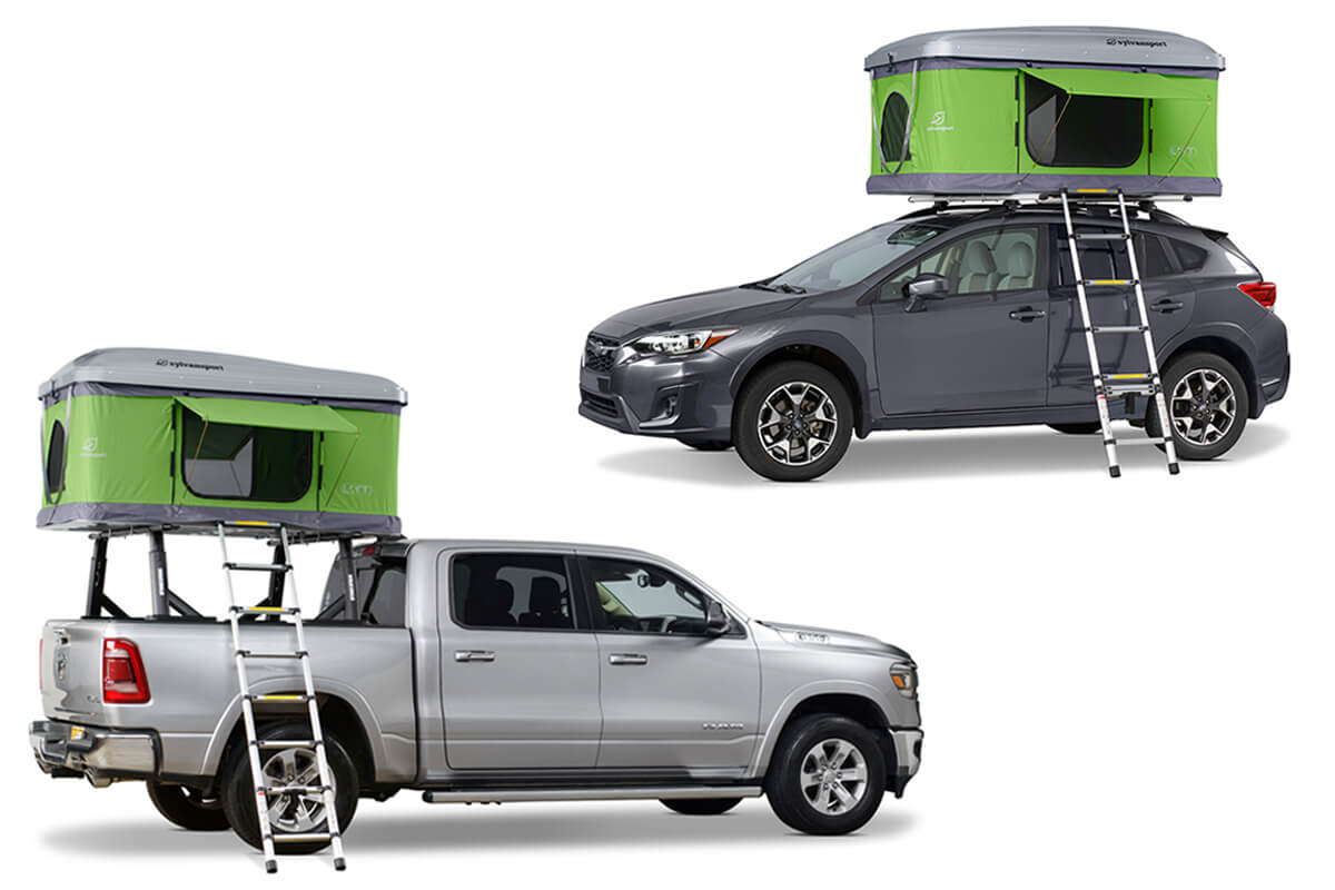 LOFT Rooftop Tent Truck Subaru Crosstrek side view studio photo