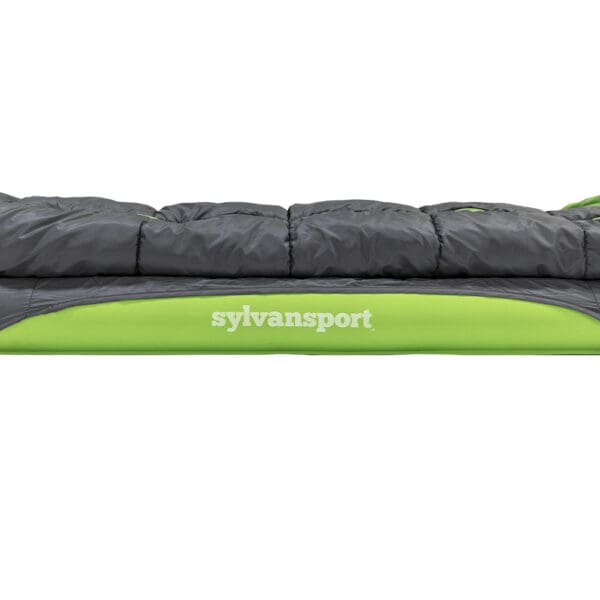 Cloud Layer sleeping bag with SylvanSport branding, ideal for outdoor camping.