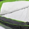 Lightweight Cloud Layer sleeping bag with insulated lining for outdoor camping.