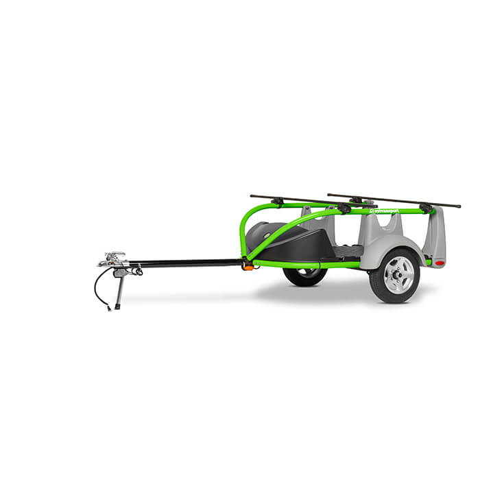 GO EASY trailer for kayaks, bikes & more - Essential  Green - Standard Tongue