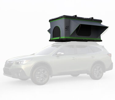 Compact SylvanSport LOFT rooftop tent mounted on a vehicle for outdoor adventures.