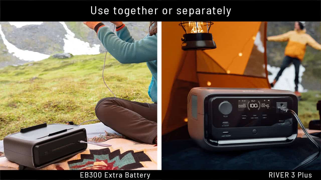 EcoFlow River 3 Max portable power station for camping and outdoor activities.