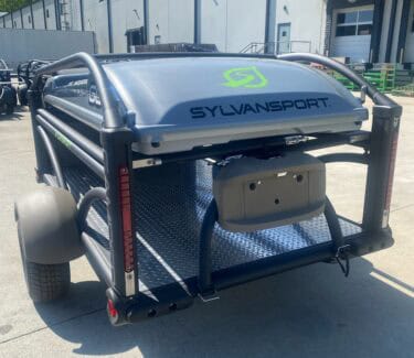 SylvanSport Optima utility trailer with durable frame and compact design for versatile outdoor use.