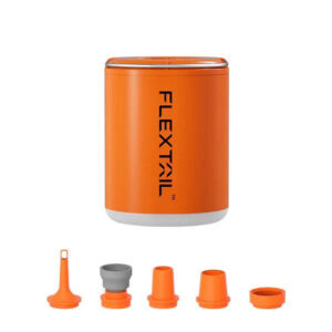 Portable orange camping cooler with accessories by SylvanSport.