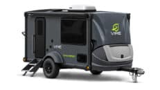 Compact SylvanSport Vire camper trailer with modern design and black exterior.