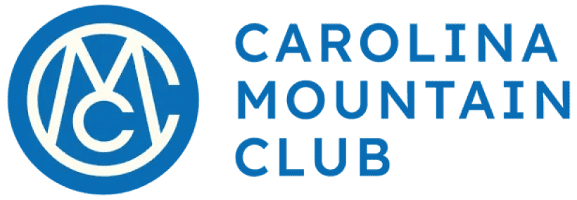 Carolina Mountain Club logo with mountain and trail design.