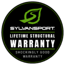 SylvanSport logo with lifetime structural warranty text for VIRE Travel Trailer.
