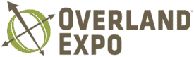 Overland Expo logo with compass design for outdoor adventure events.